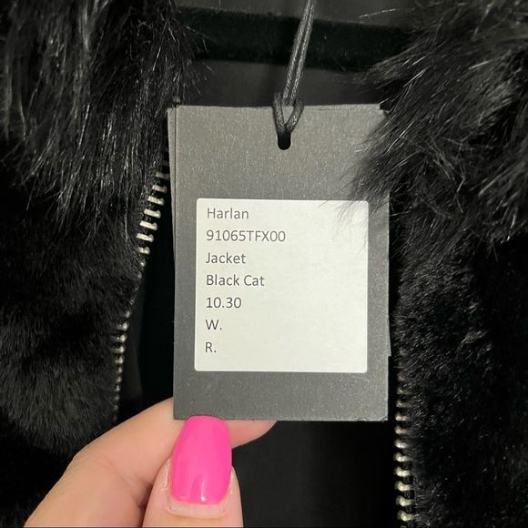 N:PHILANTROPHY Woman’s Harlan Faux Fur Black Cat Jacket NWT Size Small $320!!! - Picture 4 of 6